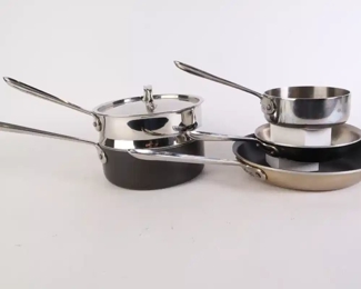 Lot 6027 AllClad  Mixed Cookware Pot Pan Lot