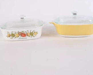 Lot 6024 Lot of 2 Vintage 1QT Corningware Baking Dishes