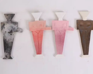 Lot 5761 Set of 4 Pottery Figure Shapes