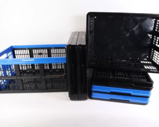 Lot 4822 Lot of 7 CleverMade Collapsible Storage Organizer Bins