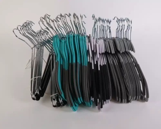 Lot 4809 Lot of 50 Nonslip Assorted Clothes Hangers