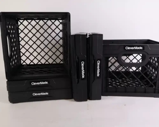 Lot 4802 Lot of 6 CleverMade Collapsible Storage Organizer Bins