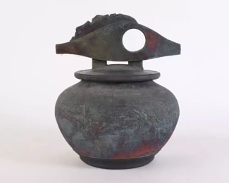 Lot 4142 Charles Pearson Whitehead Street Pottery of Key West FL Lidded Urn