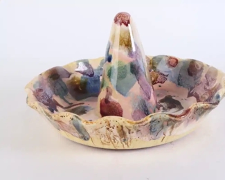 Lot 4141 Pottery Serving Dish  signed