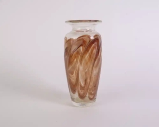 Lot 4009 Vintage Handblown Glass Vase  signed