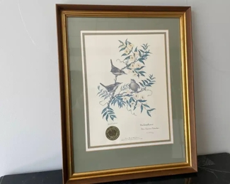 Lot 4001 SC State Bird  Flower Official Lithograph  signed Anne Worsham Richardson