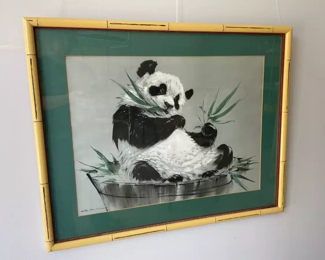 Lot 4000 Panda Eating Bamboo Print  Wall Art