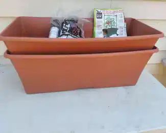 (2) earth box planters