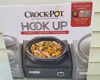 Crock-Pot 2 Quart Connectable Entertaining System Metallic Charcoal Hook Up