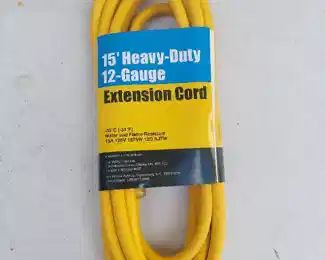 15 ft heavy duty 12 gauge extension cord