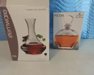 maderia and puccini wine decanters