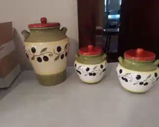 3pc lidded jars