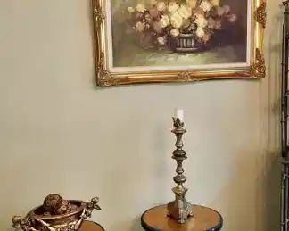 Gold Top Table, Floral Art