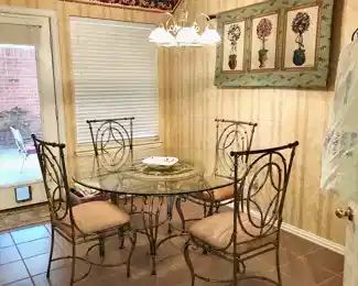 Glass Top Dinette Set, Tapestry