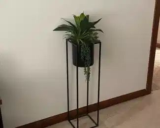 Metal Round Planter with Square Base - 3 Different  Planters 