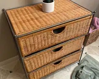 3 Drawer Wicker Chest 