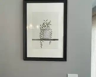 Dotted Pot Framed Plant Print