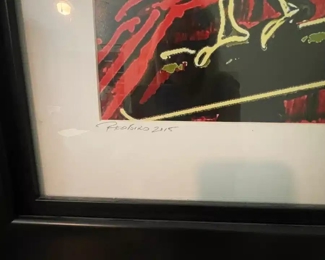 Signed and Dated St. Louis Cardinals "Redbird" 2015 Framed Print 