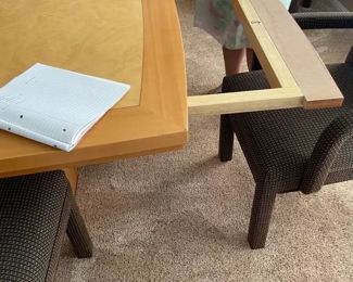 Excelsior Designs Italian Modern Style Dining Table with 2 Captain Chairs and 6 Dining Chairs 