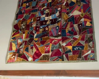 Crazy Quilt - Between 1894 - 1910 - Velvet and Wool 