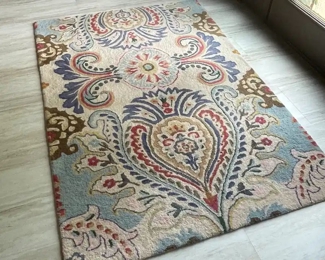 Safavieh  Bella Collection 4' x 6' Ivory/Blue BEL118A Handmade Boho Premium Wool Area Rug
