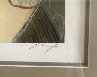 Signed Framed Abstract Art