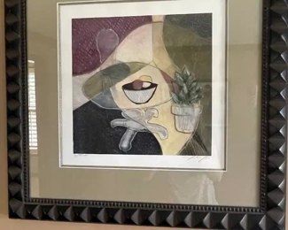 Signed Framed Abstract Art