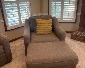 Craftmaster Furniture Chair and Ottoman 