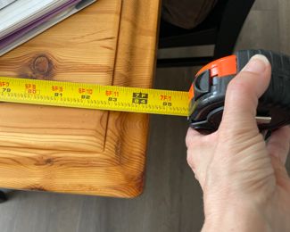 Old English Interiors Wood Farmhouse Kitchen Table Size 42" x 84.5" (Table was Refinished by Sue Wheeler 2022)