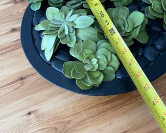 Twigs and Moss Succulent Wide Ceramic Planter 17" Wide