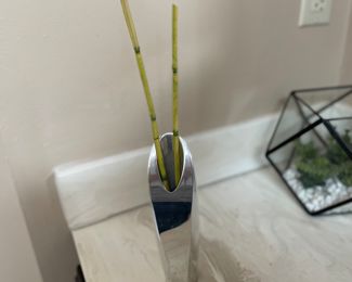 Nambe Metal Alloy Columnar Vase