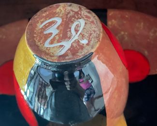 Art Deco Signed 2 Piece Studio Pottery Art