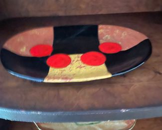 Art Deco Signed 2 Piece Studio Pottery Art