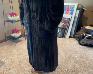 Aj Gervais Vintage Black Mink Fur Coat