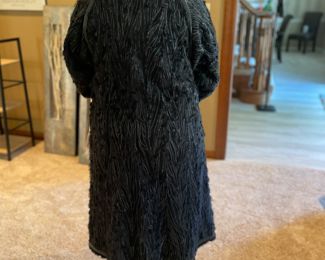 Robert Mann Vintage Blue Fur Reversible Woman's Coat
