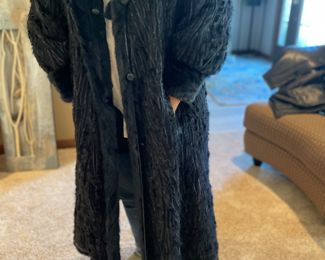 Robert Mann Vintage Blue Fur Reversible Woman's Coat