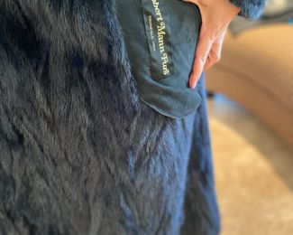 Robert Mann Vintage Blue Fur Reversible Woman's Coat