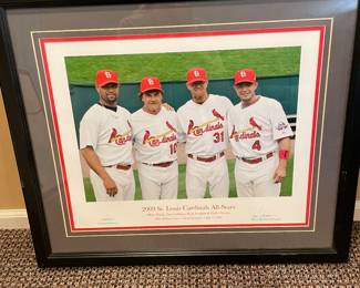 Dan Donovan Limited Edition - 2009 St. Louis Cardinals All-Stars: Albert Pujols, Tony LaRussa, Ryan Franklin & Yadier Molina 80th All Star Game Busch Stadium July 14 2009 -  Signed and Numbered (28/500)