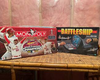 2006 St. Louis Cardinals World Series Champions Monopoly Game and Vintage Battleship Game 