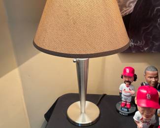 Silver Table Lamp with Shade 