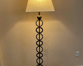 Metal Ring Floor Lamp with Shade