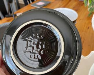 Vintage Homer Laughlin Fiesta Ware Black Dinnerware Soup Cereal Bowl