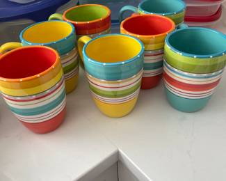 Striped Ceramic Mugs 