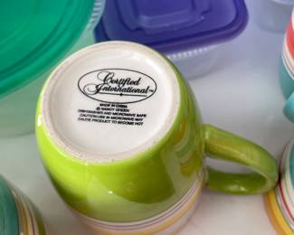 Striped Ceramic Mugs 