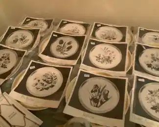 Franklin Mint Flower plates collection.           12 plates. Beautful colored flowers. $5.00 each or $50.00 for set