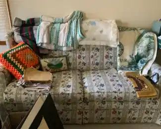 Fold out sofa bet - $50 You haul                                              Misc. Blankets, pillows etc. 