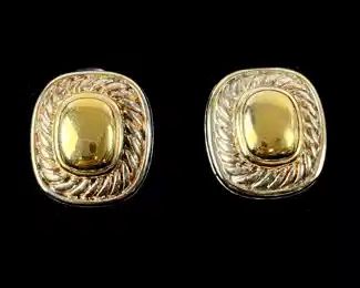 10 Grams Fine Sterling Silver David Yurman Style Pierced Earrings
