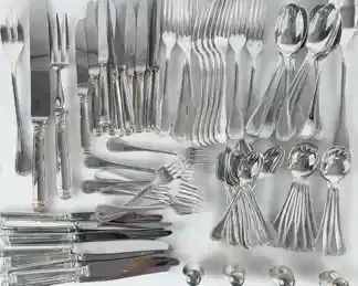 Christofle Paris Silver Plated Flatware & Salt Pepper Shakers
