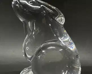 Baccarat Fine French Crystal Bunny Figurine
