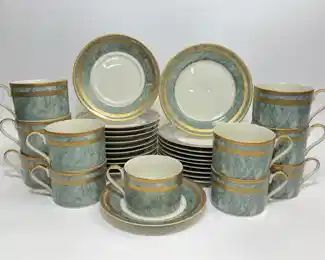 MIKASA FINE JADE FLORENTINE Japanese Porcelain Set of Tea cups and saucers
